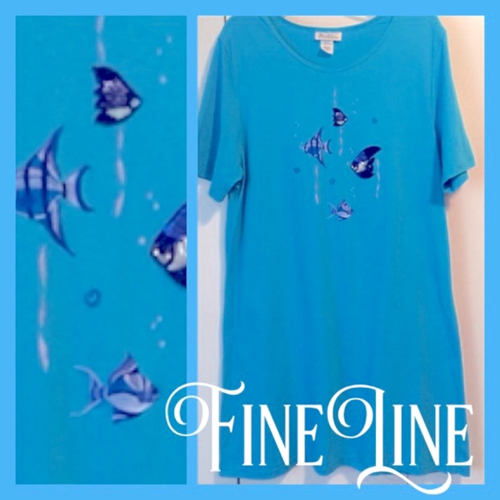 Turquoise Fish Beach Coverup